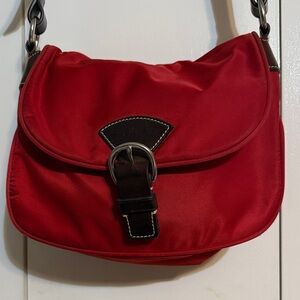 Dooney & Bourke Burnt Orange Crossbody Bag with Brown Leather Accents